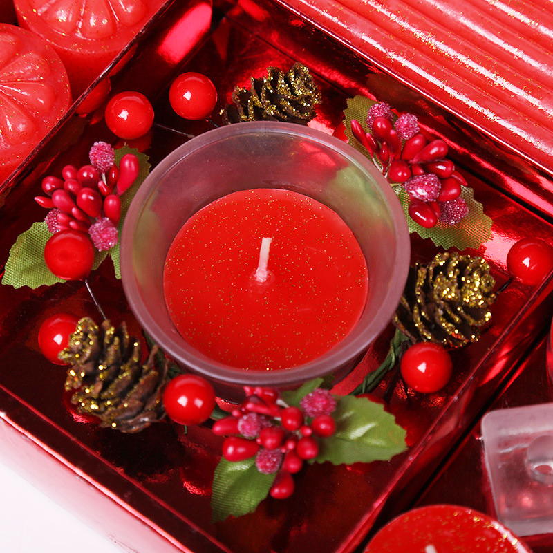 Own brand packaging customized wholesale Christmas scented candle gift set with private label in different colors